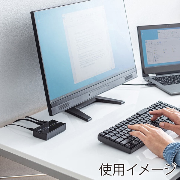 サンワサプライ USB2.0 手動切替器 磁石付き ハブ付き 2回路 SW-US22HMG 1個（ご注文単位1個）【直送品】