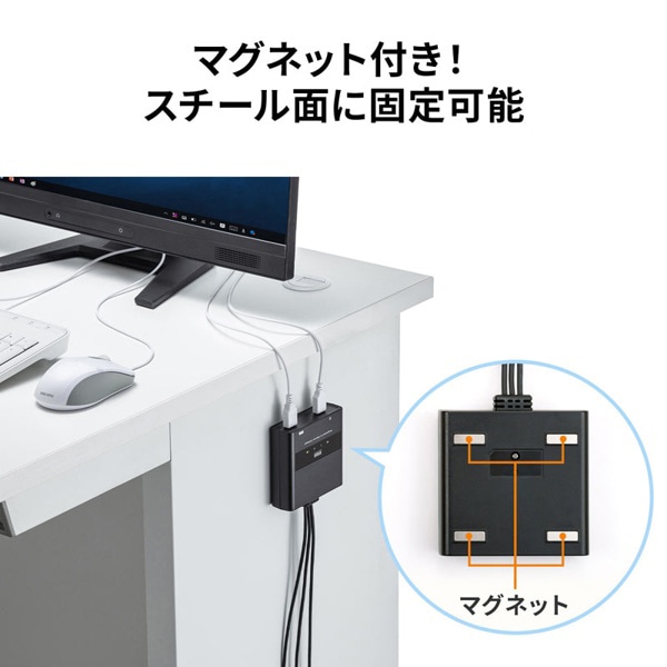 サンワサプライ キーボード・マウス用パソコン切替器 3：1 SW-KM3UU 1個（ご注文単位1個）【直送品】