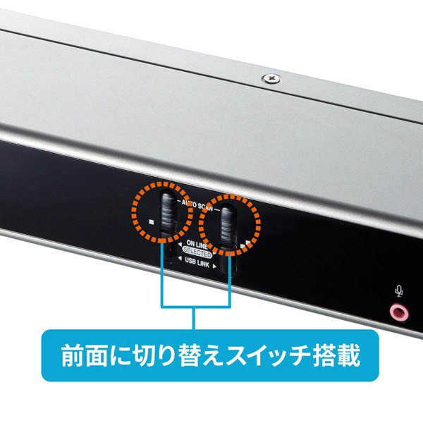 サンワサプライ パソコン自動切替器 デュアルリンクDVI対応 SW-KVM2HDCN2 1個（ご注文単位1個）【直送品】