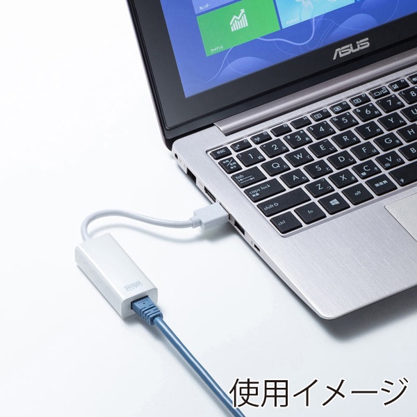 サンワサプライ USB3.2／LAN 変換アダプタ ホワイト USB-CVLAN1WN 1個（ご注文単位1個）【直送品】