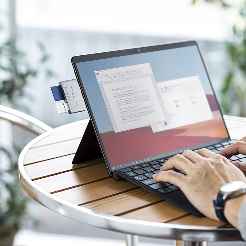 サンワサプライ Type-Cカードリーダー ADR-3TCSDUGYN 1個(ご注文単位1個)【直送品】