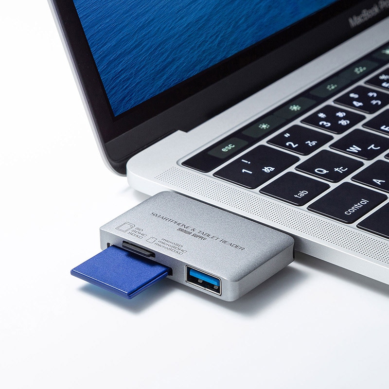 サンワサプライ Type-Cカードリーダー ADR-3TCSDUGYN 1個(ご注文単位1個)【直送品】