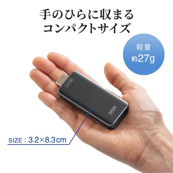 サンワサプライ ワイヤレス HDMIエクステンダー VGA-EXWHD10 1個(ご注文単位1個)【直送品】