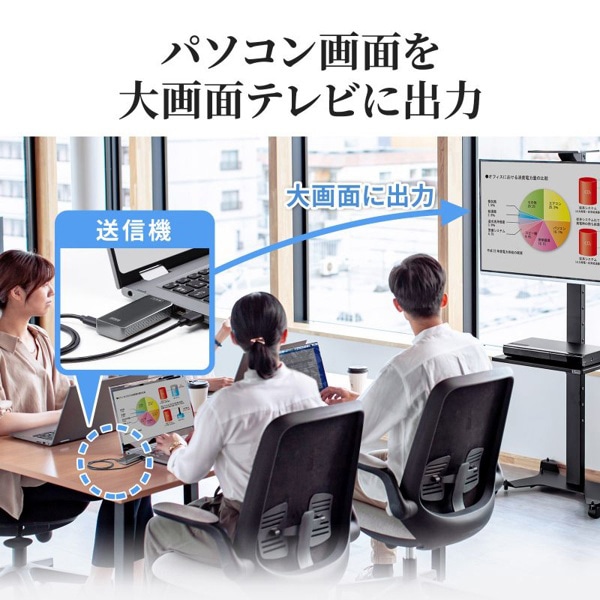 サンワサプライ ワイヤレス HDMIエクステンダー VGA-EXWHD10 1個(ご注文単位1個)【直送品】