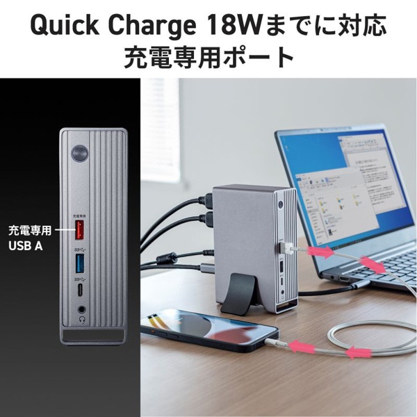 サンワサプライ USB Type-C ドッキングステーション 4K×3画面出力対応 USB-CVDK10 1個（ご注文単位1個）【直送品】