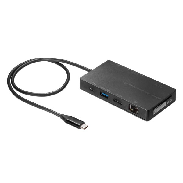 サンワサプライ USB Type-C ドッキングステーション くるピタ着脱 USB-DKM3BK 1個(ご注文単位1個)【直送品】