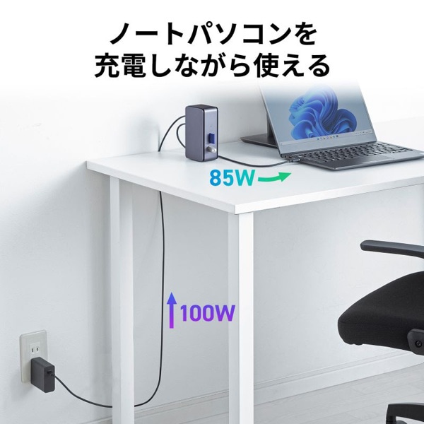 サンワサプライ USB Type-C ドッキングステーション HDMI×2画面出力対応 USB-CVDK12 1個（ご注文単位1個）【直送品】