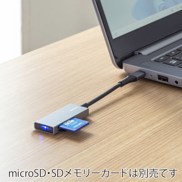 サンワサプライ Type-C カードリーダー ADR-3TCMSD11S 1個(ご注文単位1個)【直送品】