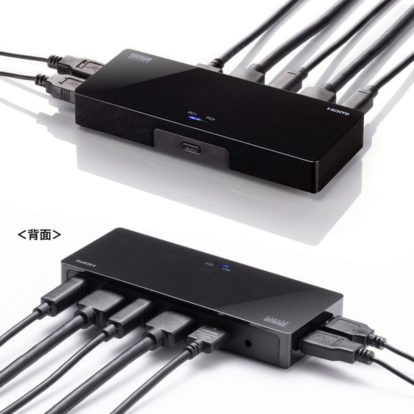 サンワサプライ パソコン切替器 エミュレーション非搭載 4K・HDMI対応 2：1 SW-KVM2HUUS 1個（ご注文単位1個）【直送品】