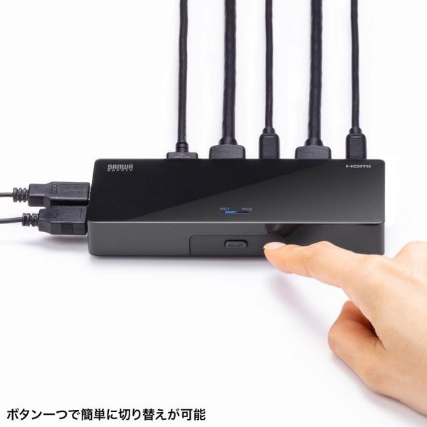 サンワサプライ パソコン切替器 エミュレーション非搭載 4K・HDMI対応 2：1 SW-KVM2HUUS 1個（ご注文単位1個）【直送品】
