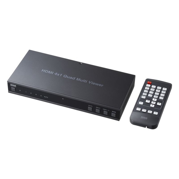 サンワサプライ HDMI画面分割切替器 4入力/1出力 4K/60Hz対応 SW-PHD41MTV 1個(ご注文単位1個)【直送品】