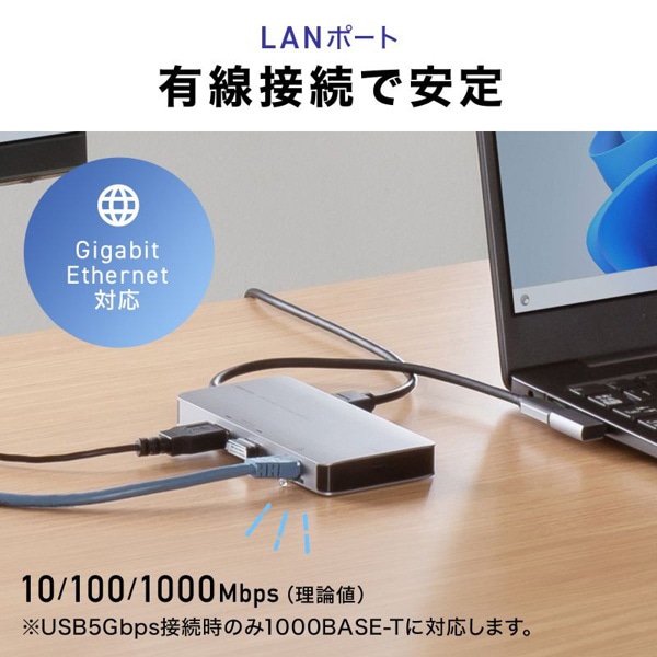 サンワサプライ USB Type-C ドッキングステーション USB-DKM8S 1個（ご注文単位1個）【直送品】