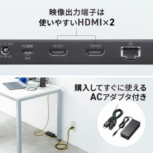 サンワサプライ ドッキングステーション ACアダプタ付き 4K・HDMI×2画面出力 USB-CVDK16 1個（ご注文単位1個）【直送品】