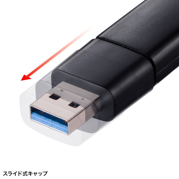 サンワサプライ USB 5Gbps カードリーダー ADR-5MSD1BK 1個(ご注文単位1個)【直送品】