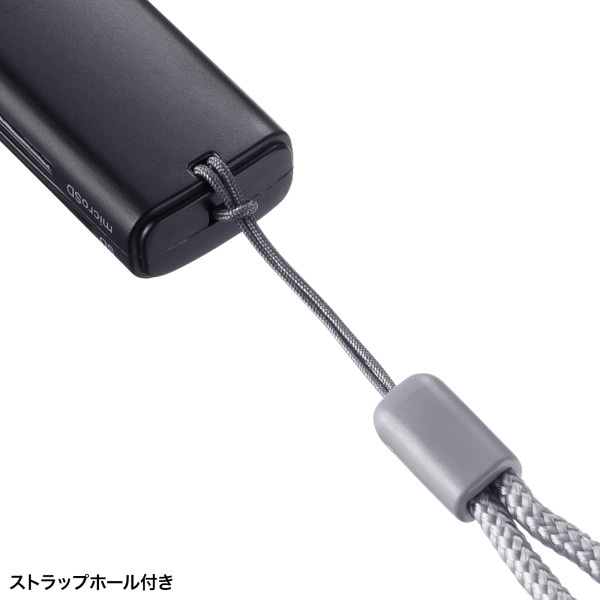 サンワサプライ USB 5Gbps カードリーダー ADR-5MSD1BK 1個(ご注文単位1個)【直送品】