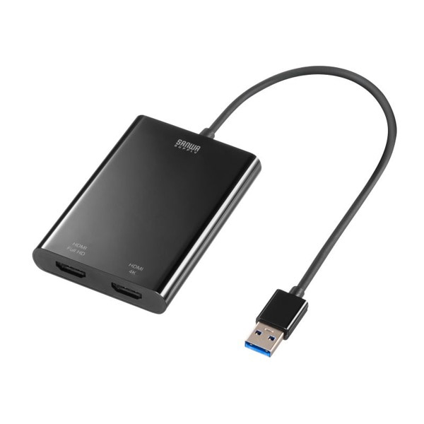 サンワサプライ USB-A／HDMI ディスプレイアダプタ USB-CVU3HD5 1個（ご注文単位1個）【直送品】