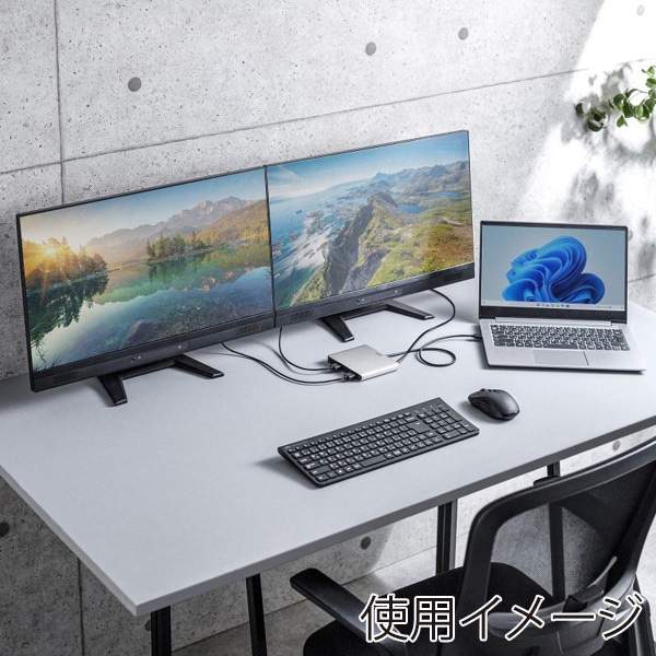 サンワサプライ USB-A／HDMI ディスプレイアダプタ 4画面出力 USB-CVU3HD7 1個（ご注文単位1個）【直送品】