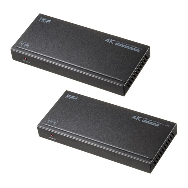 サンワサプライ HDMIエクステンダー 受信機・送信機セット 4K対応 120m延長 VGA-EXHDPOC 1個(ご注文単位1個)【直送品】