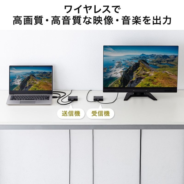 サンワサプライ ワイヤレス HDMIエクステンダー 送受信機セット フルHD対応 VGA-EXWHD13 1個(ご注文単位1個)【直送品】