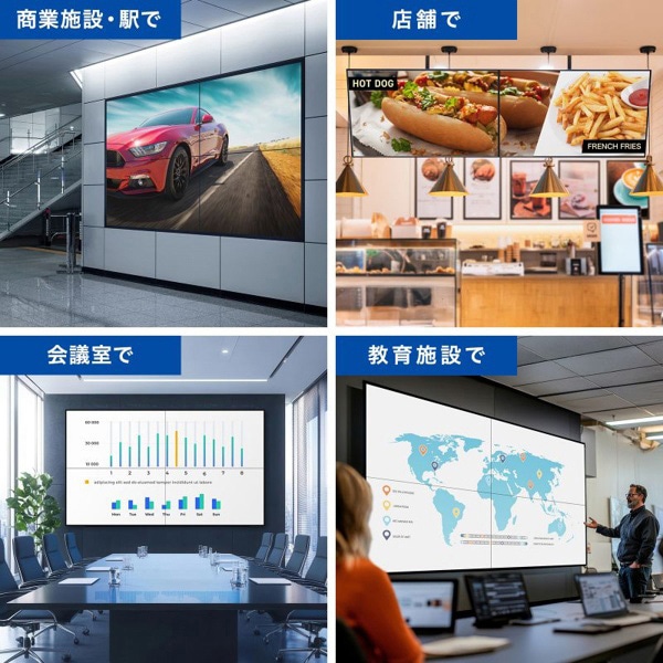 サンワサプライ 4画面ビデオウォールコントローラ 4K対応 VGA-PHD4VWC 1個(ご注文単位1個)【直送品】