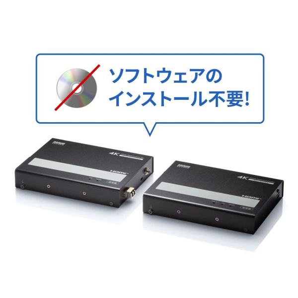 サンワサプライ 光ファイバー HDMIエクステンダー 4K対応 300m延長 VGA-EXHDFB 1個（ご注文単位1個）【直送品】