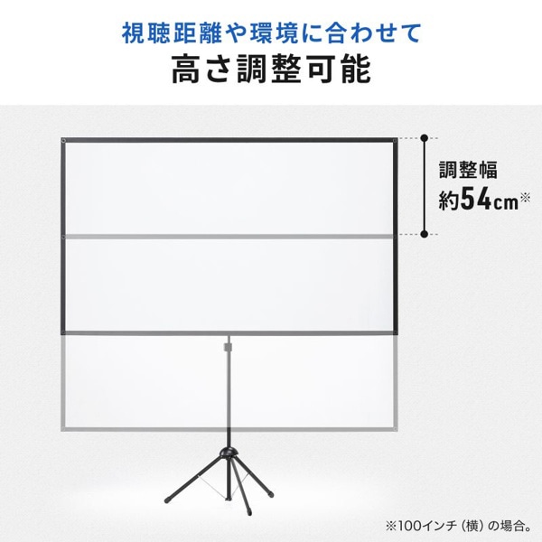 サンワサプライ プロジェクタースクリーン 80型 コンパクト収納 PRS-SX80HD 1個（ご注文単位1個）【直送品】