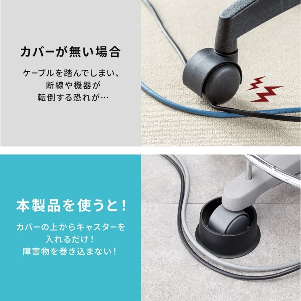 サンワサプライ 障害除けキャスターカバー 50～80mm用 5個入 SNC-COVER1 1個（ご注文単位1個）【直送品】