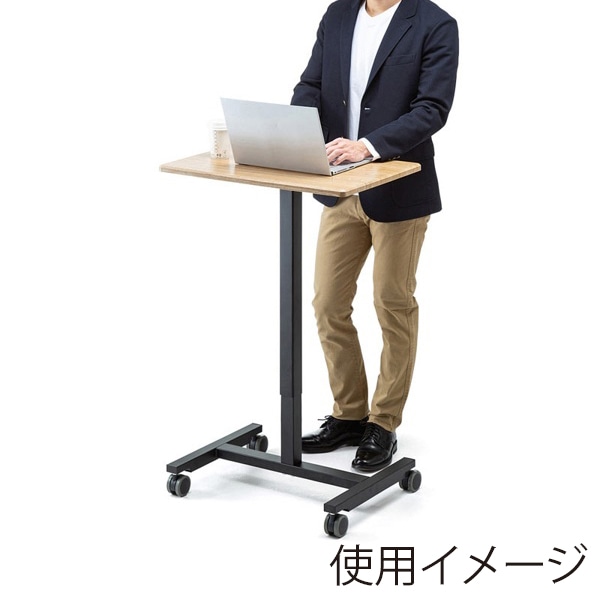 サンワサプライ パーソナルガス昇降デスク ブラック ERD-GAP1LMN 1個（ご注文単位1個）【直送品】