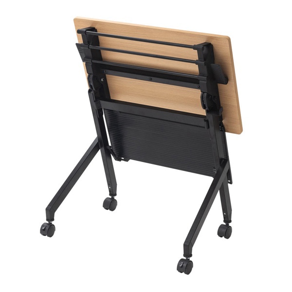 サンワサプライ フォールディングデスク W750×D450mm 木目／ブラック FLD-7545M 1個（ご注文単位1個）【直送品】