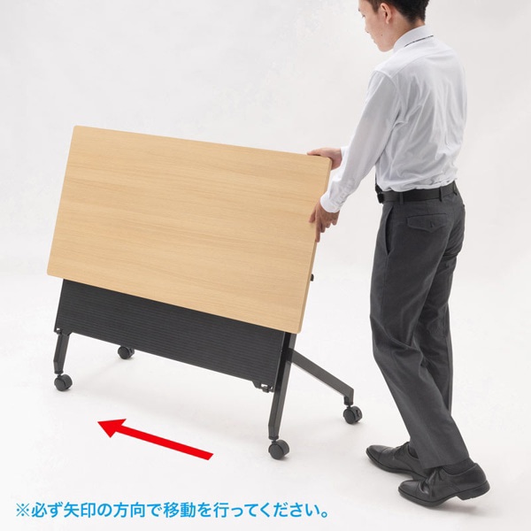 サンワサプライ フォールディングデスク W750×D450mm 木目／ブラック FLD-7545M 1個（ご注文単位1個）【直送品】