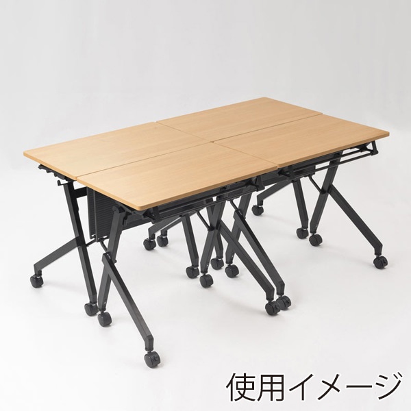 サンワサプライ フォールディングデスク W750×D450mm 木目／ブラック FLD-7545M 1個（ご注文単位1個）【直送品】