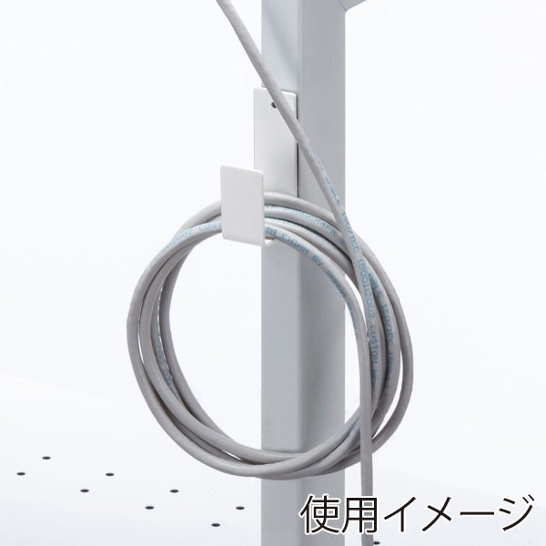 サンワサプライ ケーブルフック 2個セット ホワイト RAC-CF3TW 1個(ご注文単位1個)【直送品】