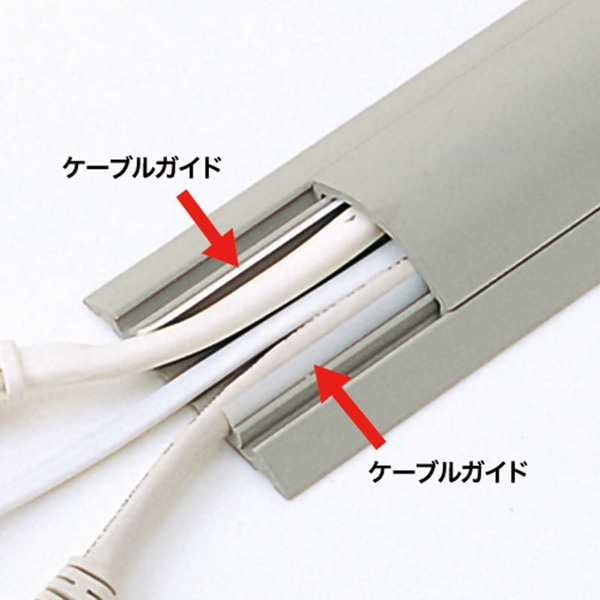 サンワサプライ ケーブルカバー 50mm×1m グレー CA-R50GY 1個（ご注文単位1個）【直送品】