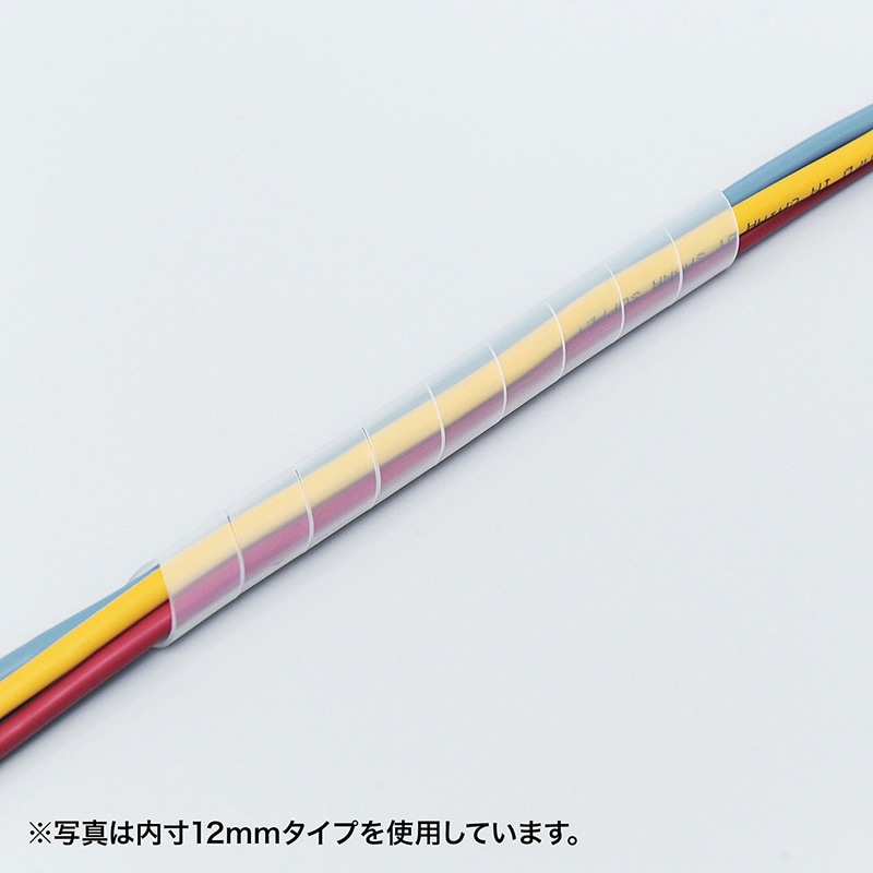 サンワサプライ ケーブルタイ スパイラル 2m巻き 内寸直径20mm ホワイト CA-SP20W 1個(ご注文単位1個)【直送品】