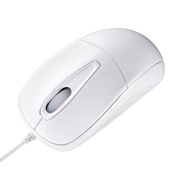 サンワサプライ 静音有線光学式マウス ホワイト MA-122HW 1個（ご注文単位1個）【直送品】