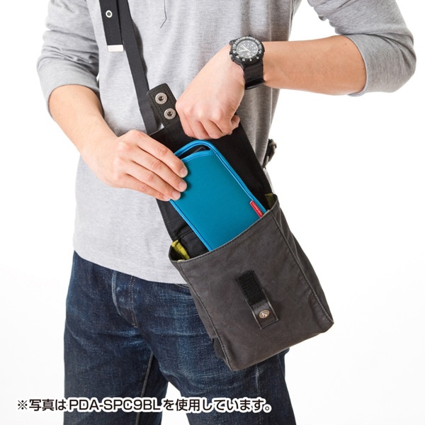 サンワサプライ マルチスマートフォンケース 5インチ用 ブラック PDA-SPC9BK 1個（ご注文単位1個）【直送品】