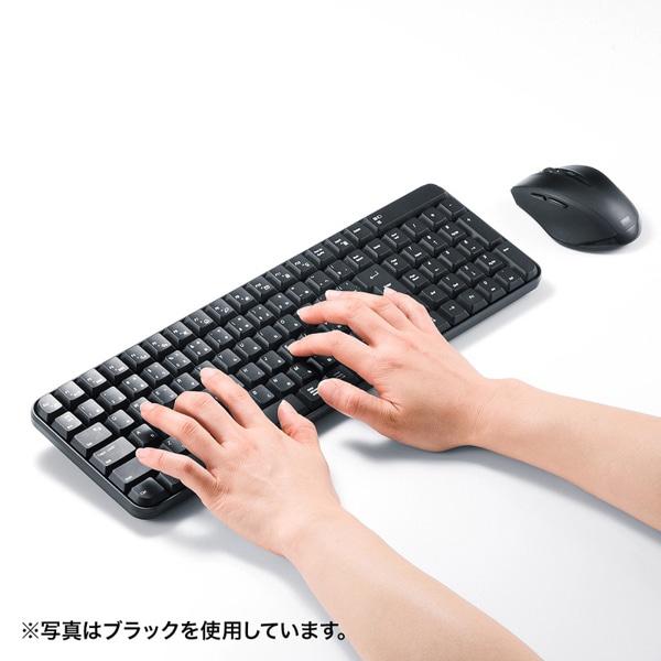 サンワサプライ マウス付きワイヤレスキーボード ホワイト SKB-WL25SETW 1個（ご注文単位1個）【直送品】