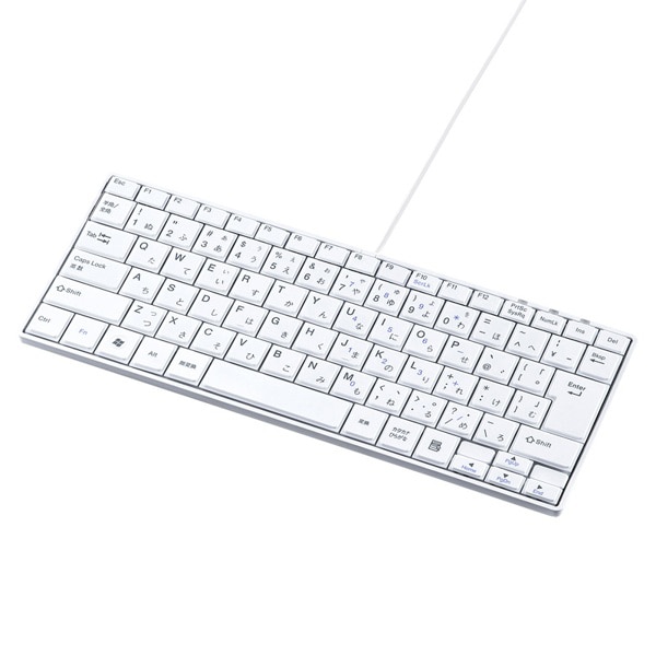 サンワサプライ USBスリムキーボード テンキーなし ホワイト SKB-SL18WN 1個（ご注文単位1個）【直送品】