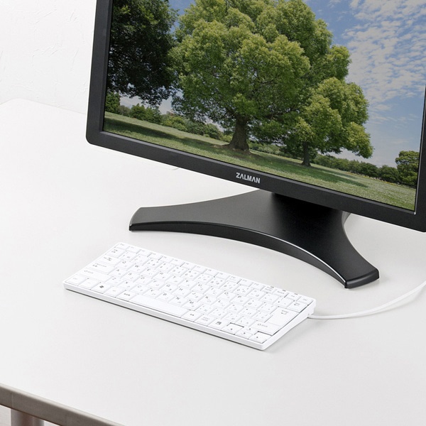 サンワサプライ USBスリムキーボード テンキーなし ホワイト SKB-SL18WN 1個（ご注文単位1個）【直送品】