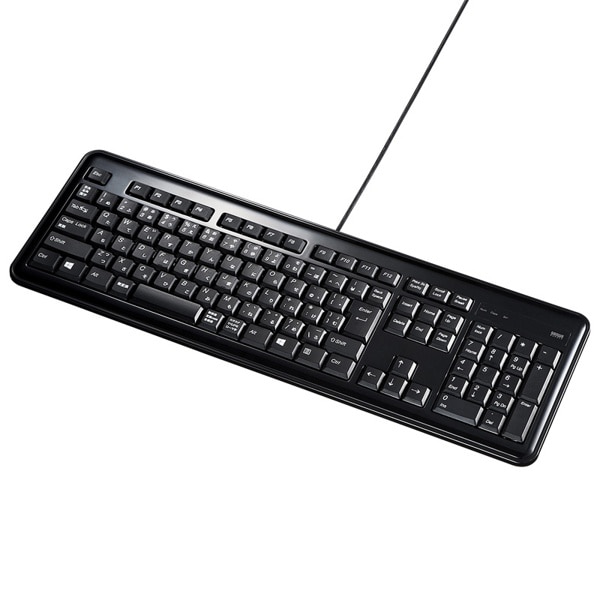 サンワサプライ USBハブ付キーボード テンキー付き ブラック SKB-SL21UHBK 1個（ご注文単位1個）【直送品】