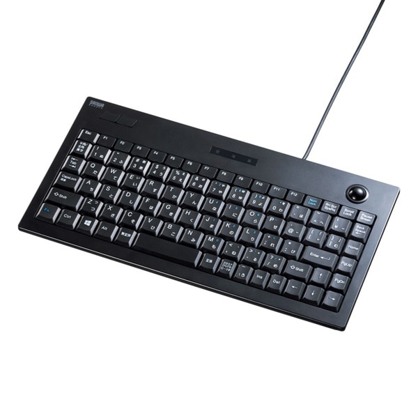 サンワサプライ トラックボールキーボード テンキーなし ブラック SKB-TR03BK 1個（ご注文単位1個）【直送品】