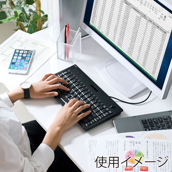 サンワサプライ トラックボールキーボード テンキーなし ブラック SKB-TR03BK 1個（ご注文単位1個）【直送品】