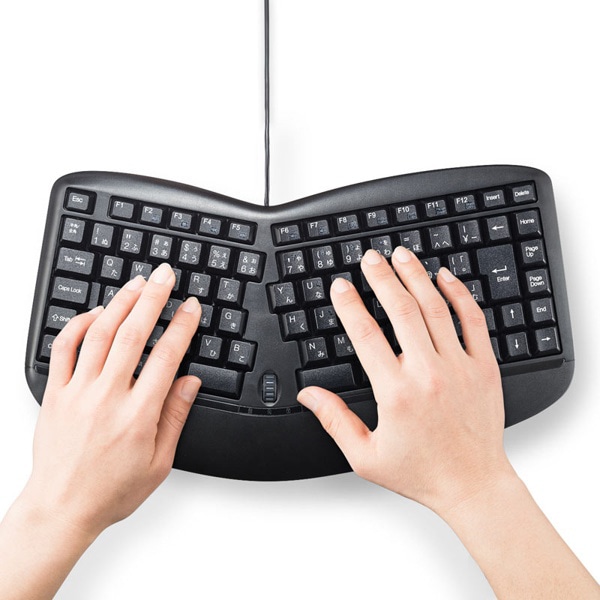 サンワサプライ エルゴノミクスキーボード SKB-ERG3BK 1個（ご注文単位1個）【直送品】