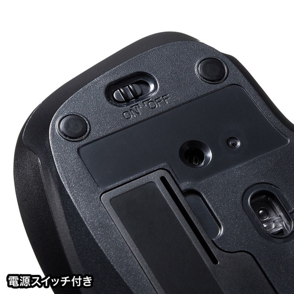 サンワサプライ ワイヤレス ブルーLEDマウス ガンメタ MA-WBL134GM 1個（ご注文単位1個）【直送品】