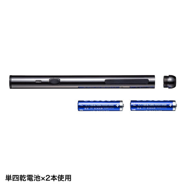 サンワサプライ グリーンレーザーポインター 電池長寿命 LP-GL1015BK 1個（ご注文単位1個）【直送品】