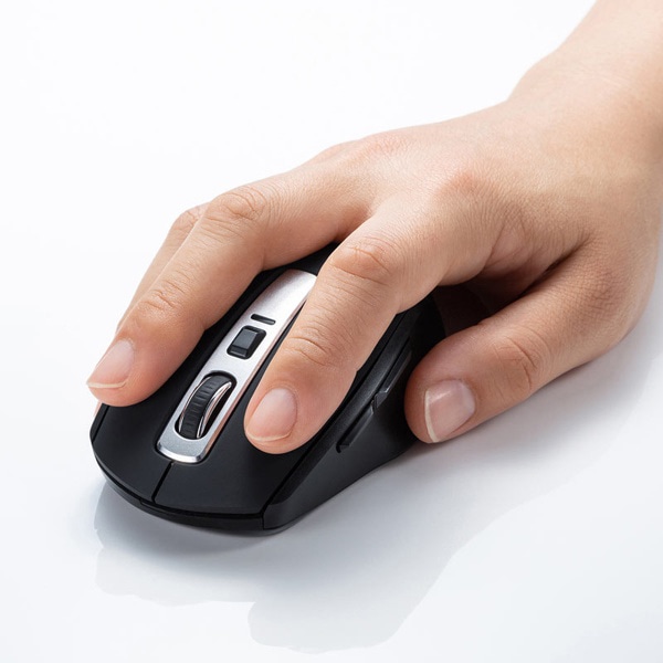 サンワサプライ ワイヤレス ブルーLEDマウス ブラック MA-WBL161BK 1個（ご注文単位1個）【直送品】