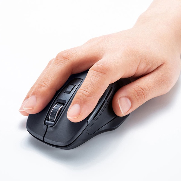 サンワサプライ 静音 ワイヤレス ブルーLEDマウス ブラック MA-WBLC169BK 1個（ご注文単位1個）【直送品】