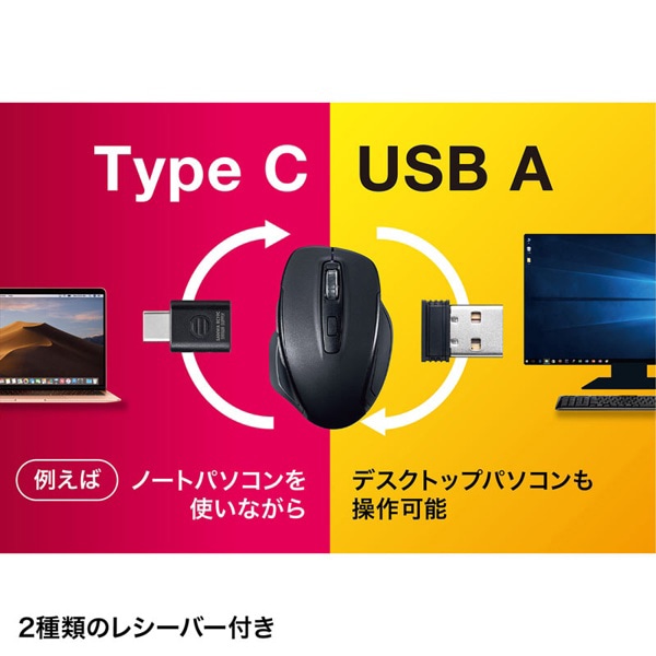 サンワサプライ 静音 ワイヤレス ブルーLEDマウス ブラック MA-WBLC169BK 1個（ご注文単位1個）【直送品】