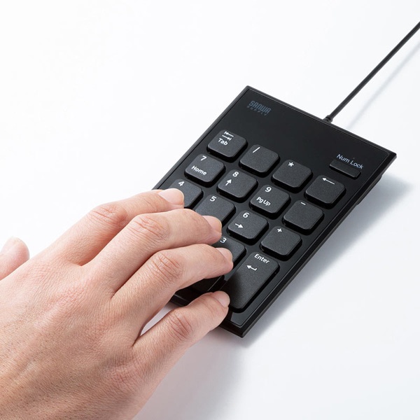 サンワサプライ 静音 USBテンキー ブラック NT-23UBK 1個(ご注文単位1個)【直送品】