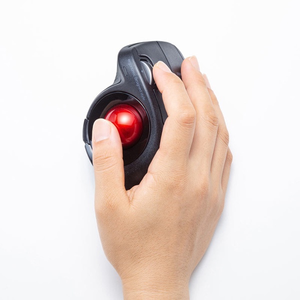 サンワサプライ ワイヤレス エルゴトラックボール ブラック MA-WTB178BK 1個（ご注文単位1個）【直送品】